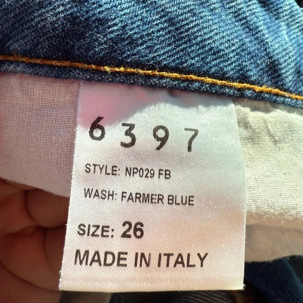 6397 100%Cotton "Men’s Style" Italian Jeans Medium Wash Straight Leg - Picture 5 of 12